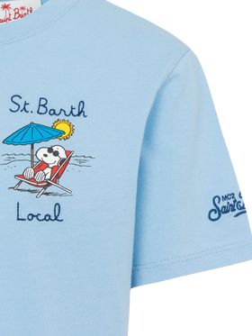 Cotton t-shirt with St. Barth local embroidery and Snoopy print | SNOOPY PEANUTS® SPECIAL EDITION