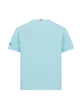 Cotton t-shirt with Portami al mare embroidery