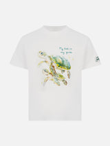 Cotton t-shirt with My Dad is my guide embroidery