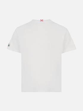 Cotton t-shirt with My Dad is my guide embroidery