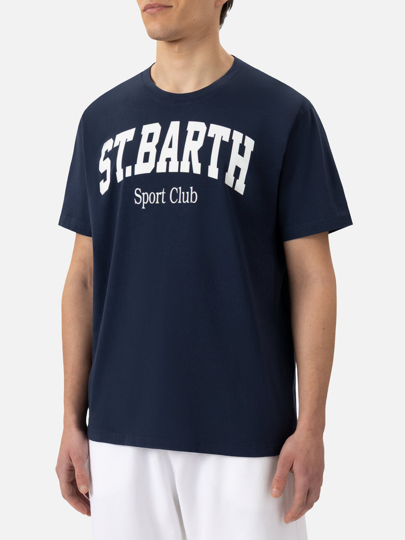 T-shirt Man in cotone organico con stampa St. Barth Sport Club