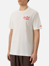 T-shirt Man in cotone organico con stampa Saint Barth Rental Car