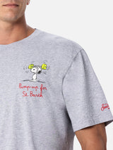 Man cotton t-shirt with Snoopy print and embroidery| SNOOPY PEANUTS™ SPECIAL EDITION