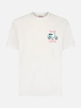 Herren-T-Shirt mit platziertem Vespa-Aufdruck und Stickerei | VESPA-SONDEREDITION