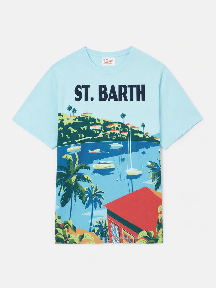 Camiseta con estampado de postal Saint Barth 