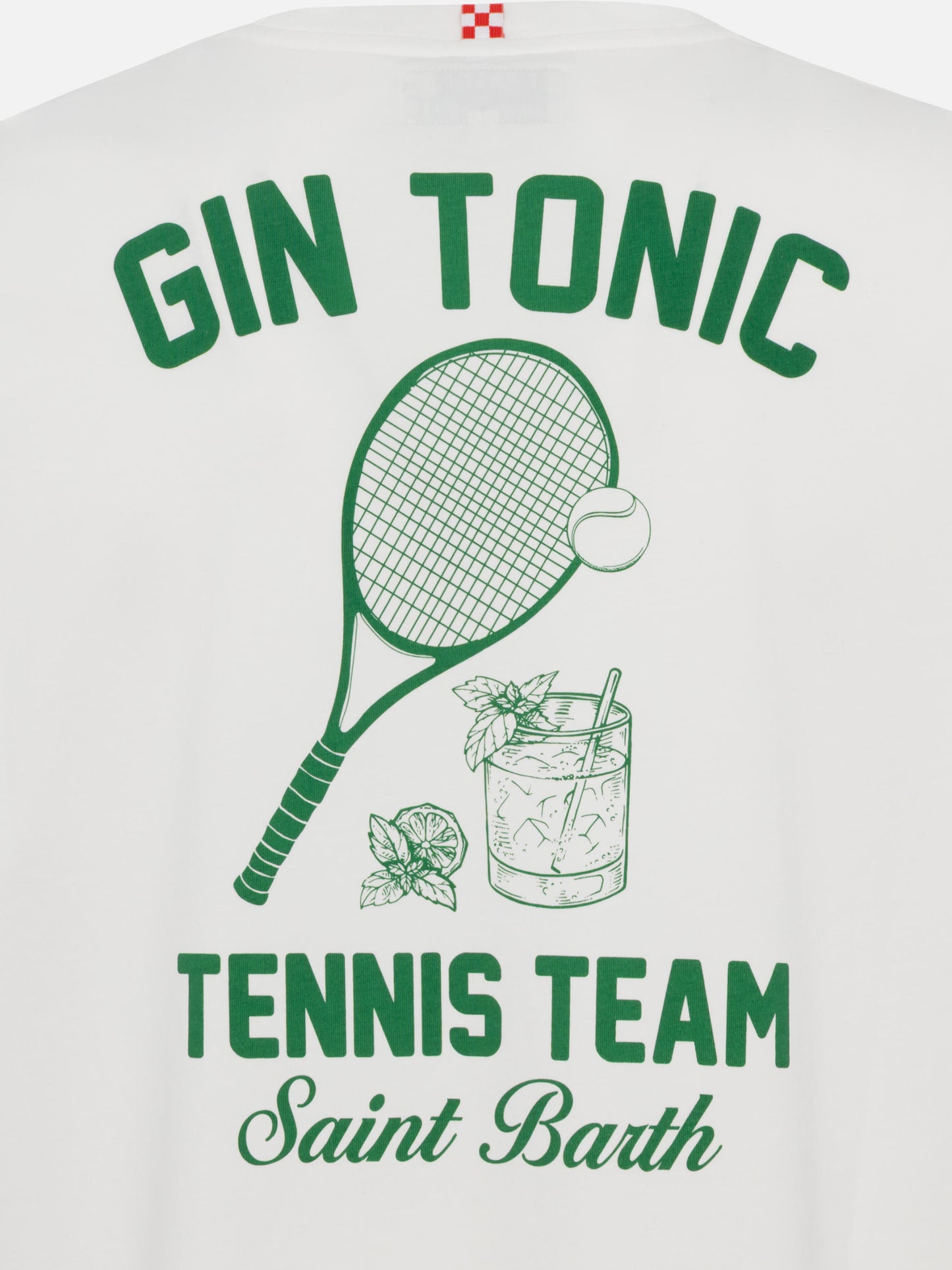 T-shirt Man in cotone con piccola stampa Gin Tonic