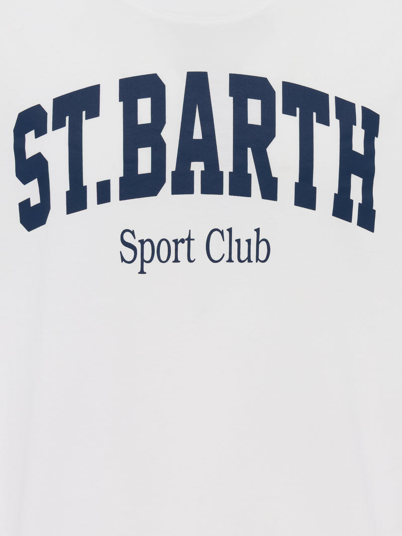 Organic cotton T-shirt with St. Barth sport club print