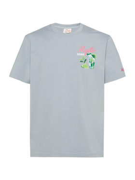 Cotton T-shirt with mojito print