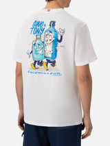 Cotton T-shirt with Gino & Tony Cryptopuppets print |CRYPTOPUPPETS SPECIAL EDITION