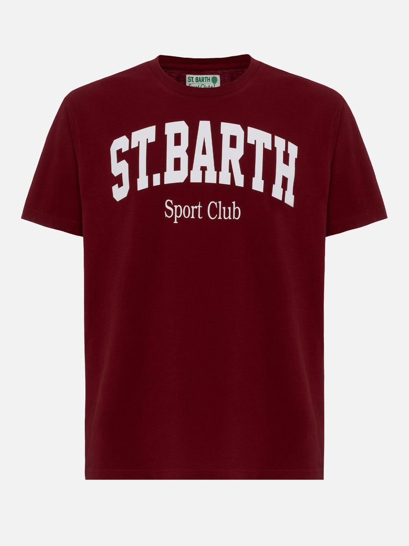 Cotton T-shirt with St. Barth Sport Club print