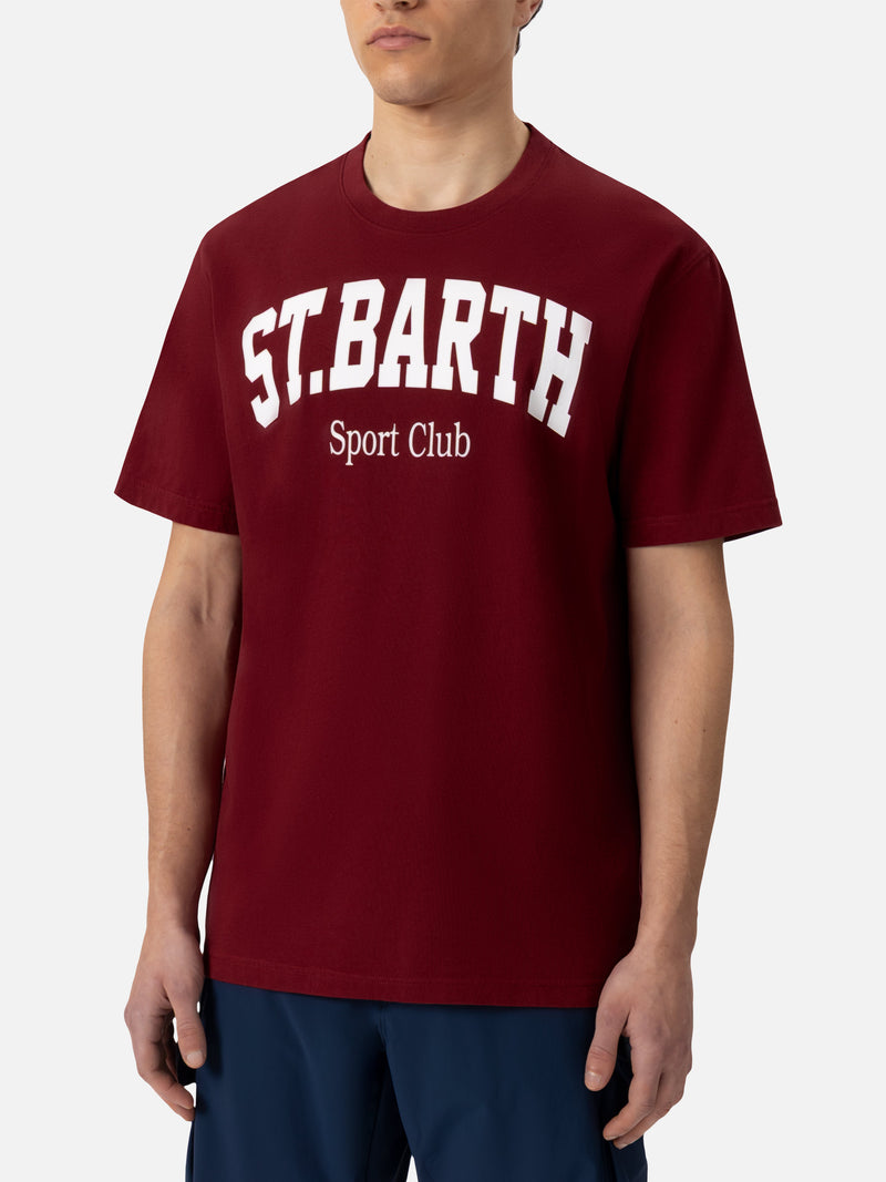 Cotton T-shirt with St. Barth Sport Club print