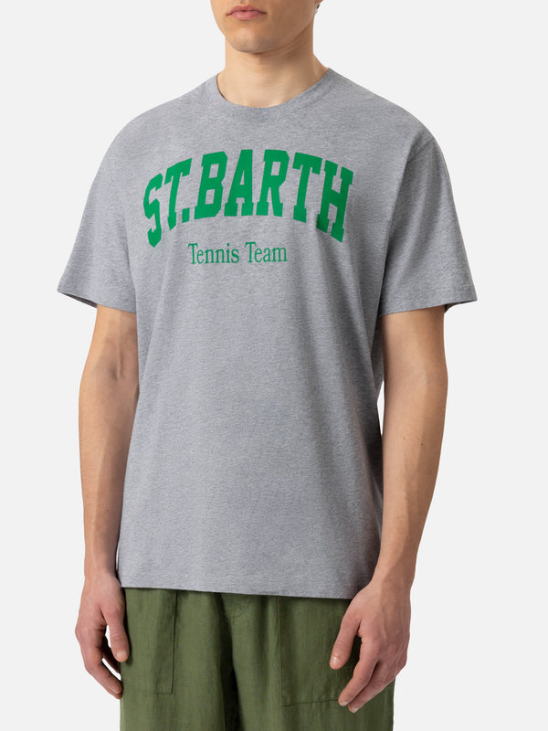 T-shirt Man in cotone organico con stampa St. Barth Tennis Club