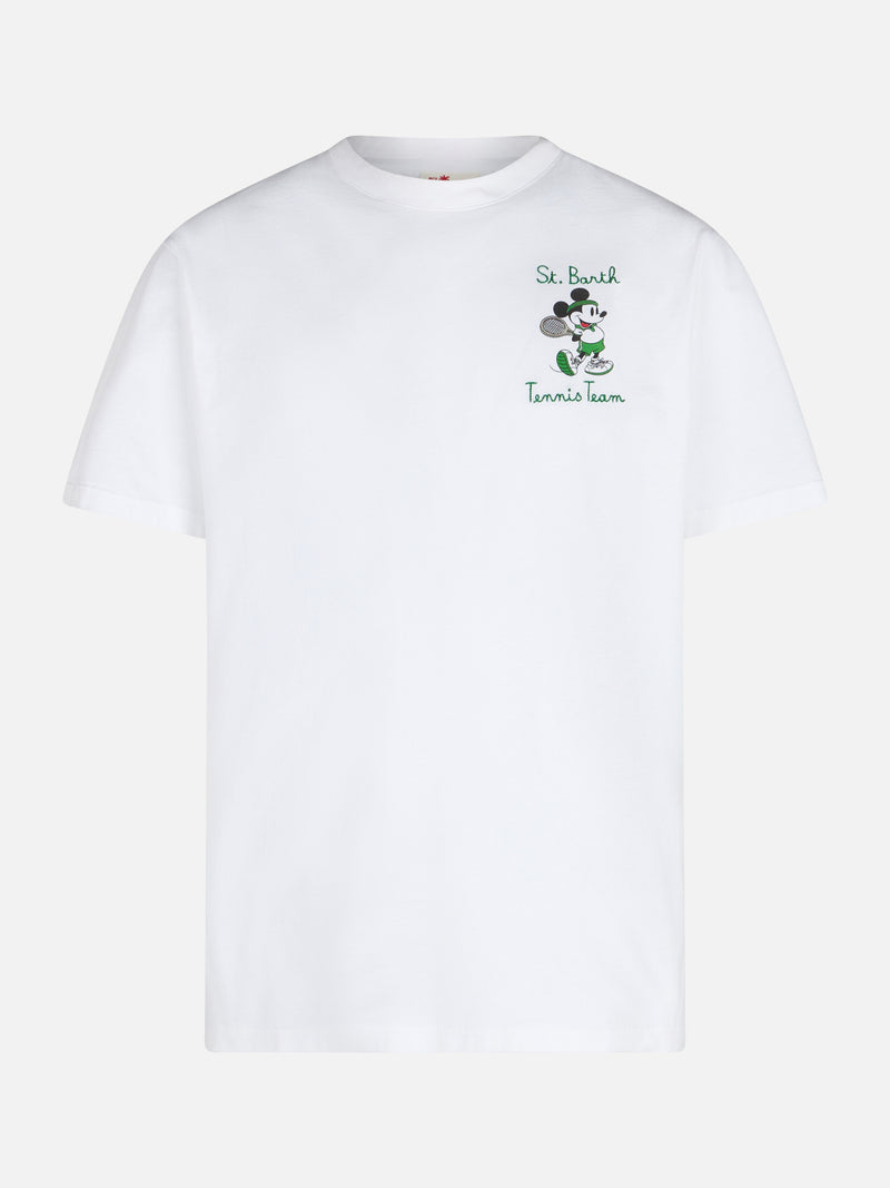 Man cotton t-shirt with Mickey Mouse print and embroidery | DISNEY SPECIAL EDITION