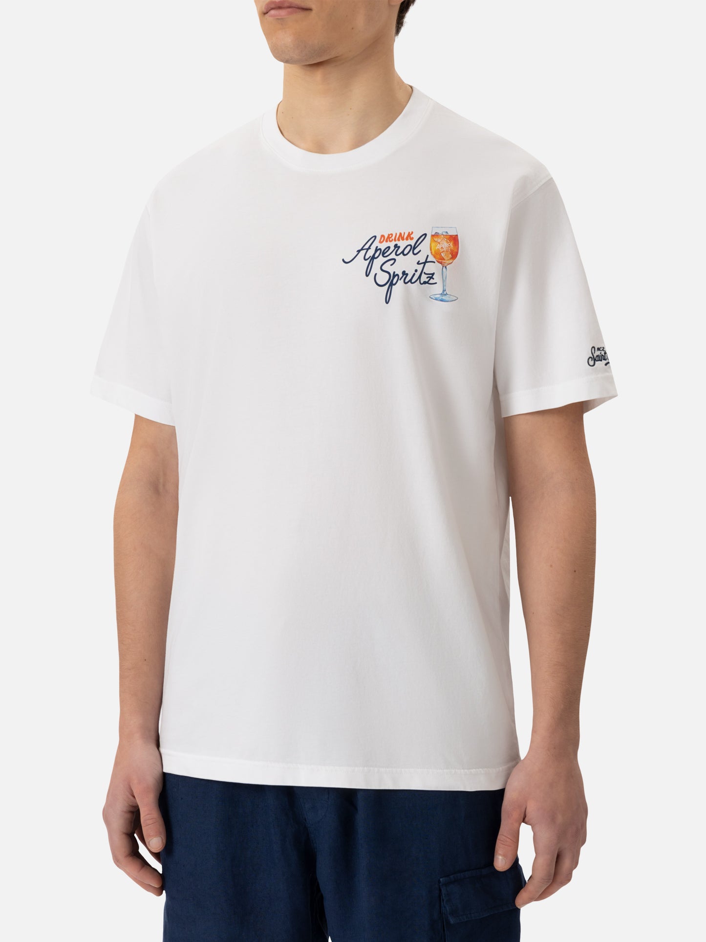T-shirt Man in cotone con stampa Aperol Spritz Drink | APEROL SPECIAL EDITION