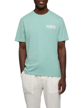 T-shirt Man in cotone con stampa cartolina Forte dei Marmi