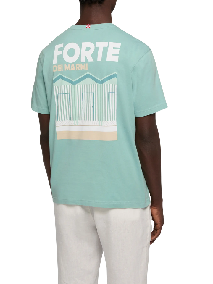 Cotton T-shirt with Forte postcard print
