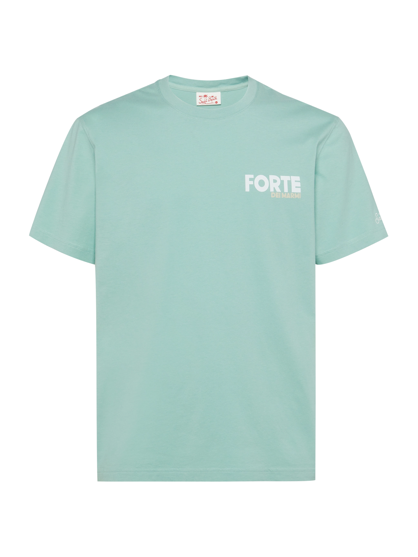 T-shirt Man in cotone con stampa cartolina Forte dei Marmi