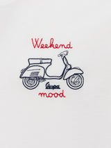 T-shirt Man in cotone con ricamo Vespa Week End Mood | VESPA SPECIAL EDITION