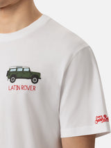 T-shirt Man in cotone con ricamo Latin Rover