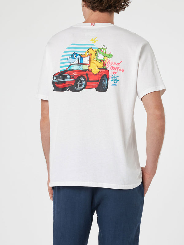 T-shirt da uomo in cotone con stampa piazzata Cryptopuppets Good Fellas | EDIZIONE SPECIALE CRYPTOPUPPETS