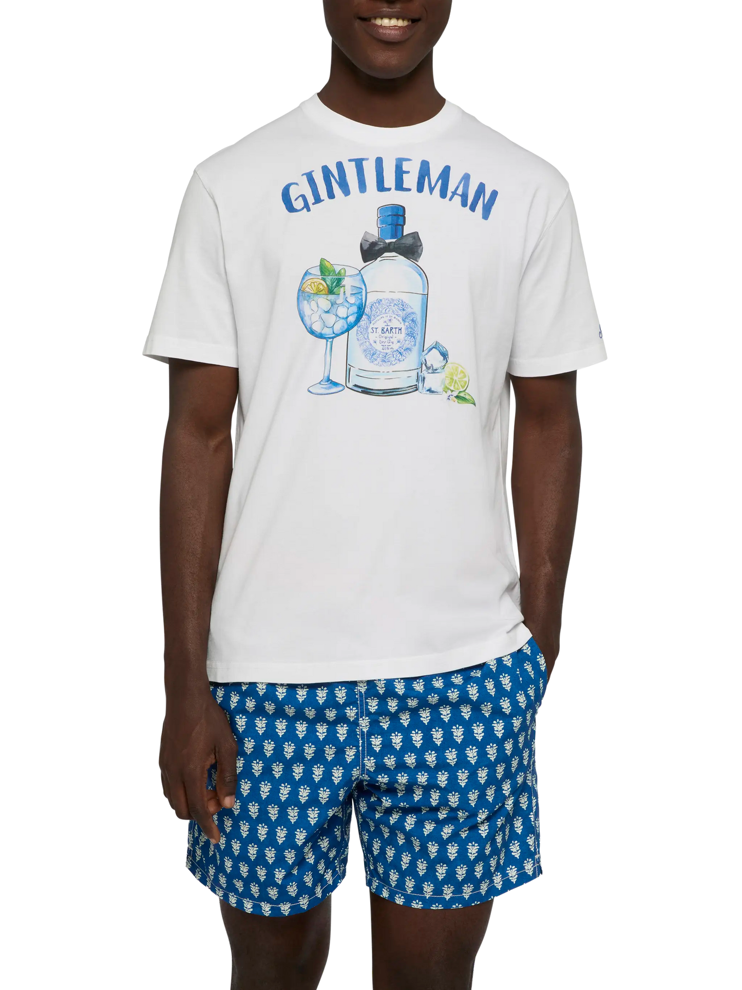 Cotton T-shirt with Gintleman print