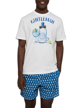 Cotton T-shirt with Gintleman print