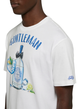 Cotton T-shirt with Gintleman print