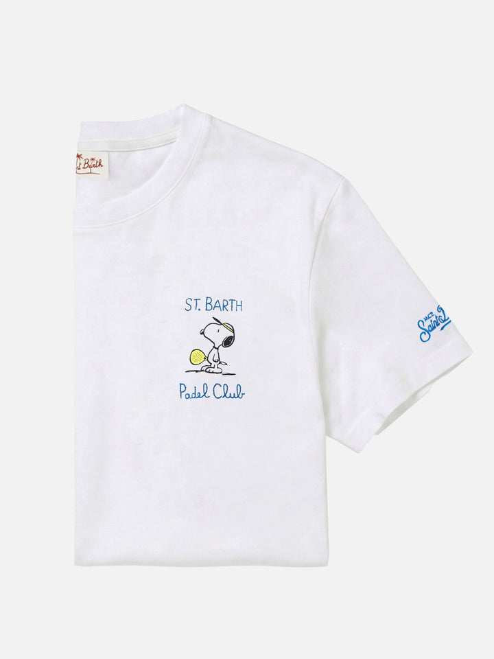 Camiseta de algodón con bordado Snoopy padel club | SNOOPY PEANUTS® SPECIAL EDITION 