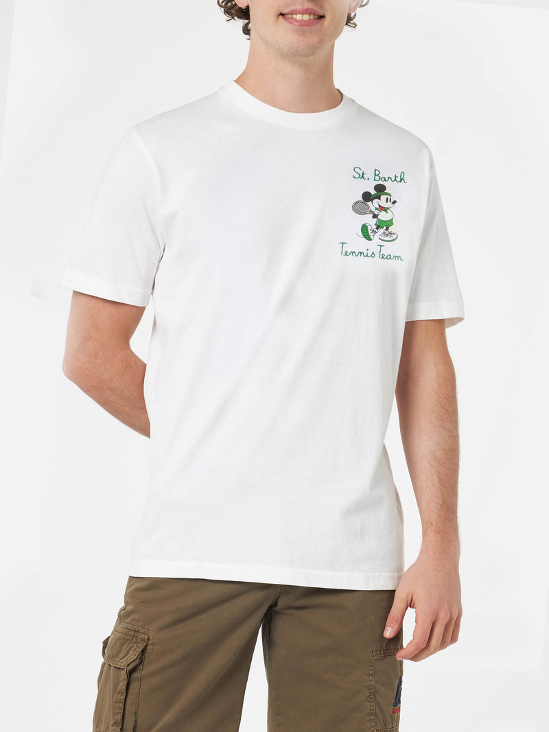 Man cotton t-shirt with Mickey Mouse print and embroidery | DISNEY SPECIAL EDITION