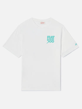 T-shirt Fiat 500 Spiaggina con stampa fronte e retro bianco | Special Edition