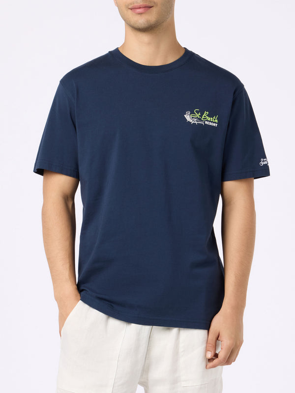 Man cotton t-shirt with St. Barth Resort placed print