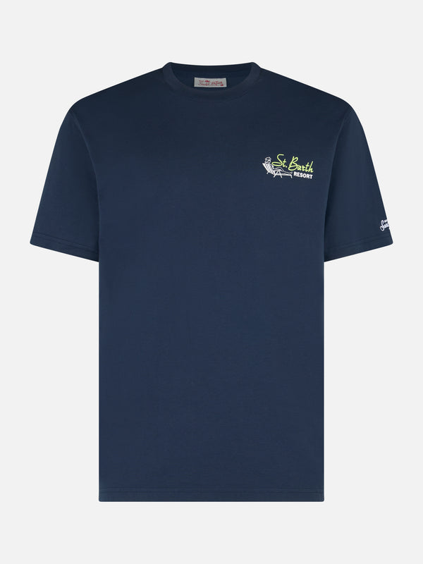 Baumwoll-T-Shirt für Herren mit platziertem St. Barth Resort-Aufdruck