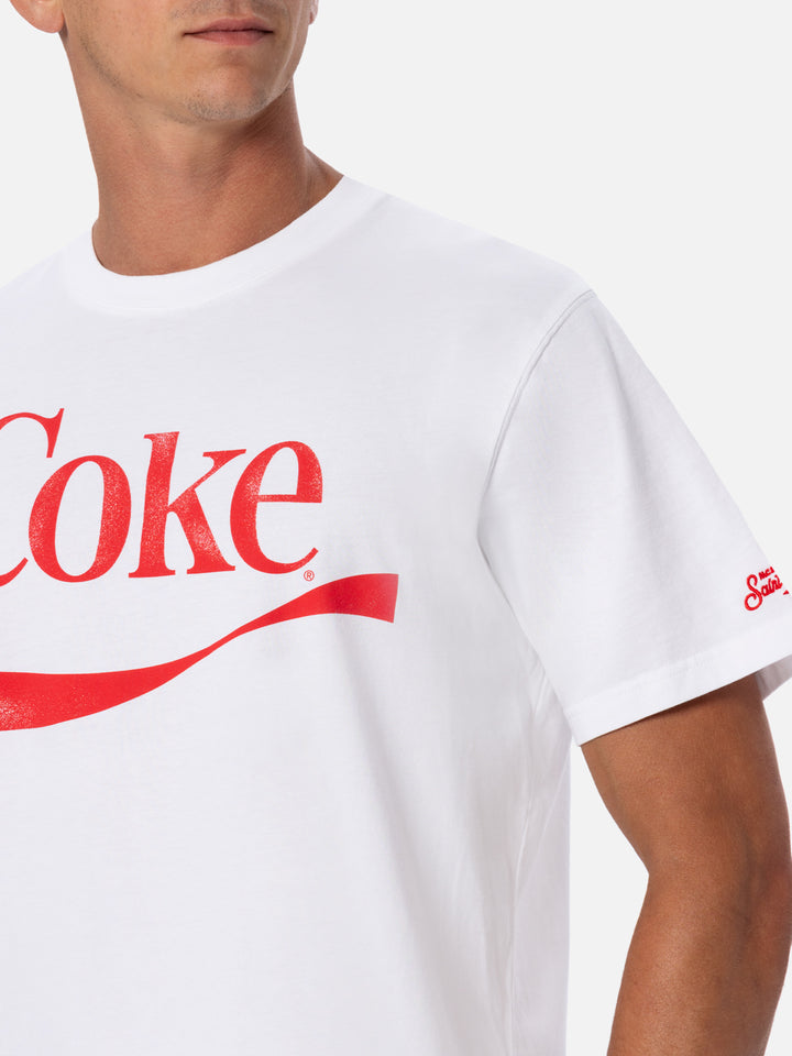 Man cotton t-shirt with Coke logo placed print | THE COCA COLA COMPANY SPECIAL EDITION