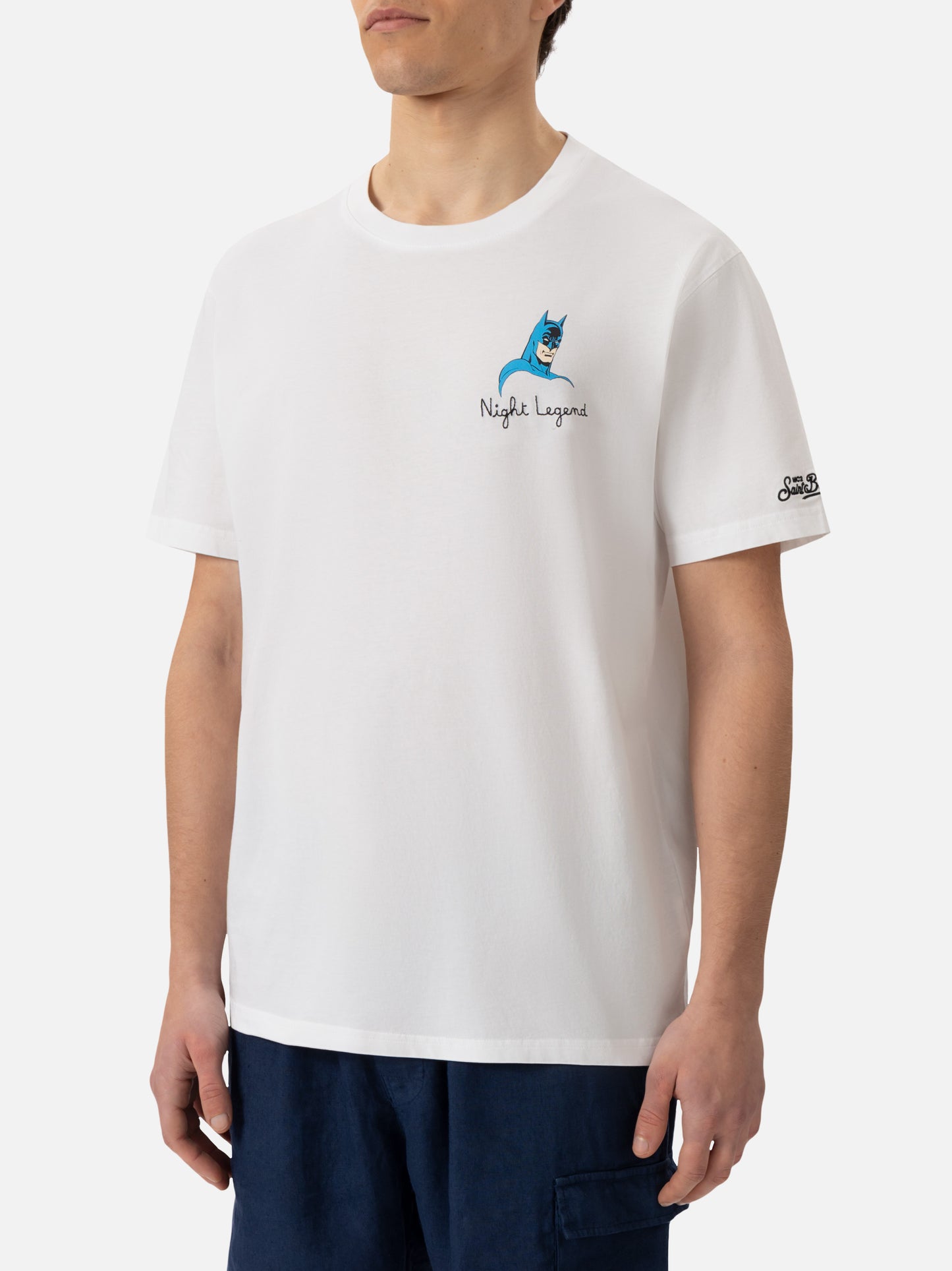 T-shirt Man in cotone con ricamo Night Legend | BATMAN SPECIAL EDITION