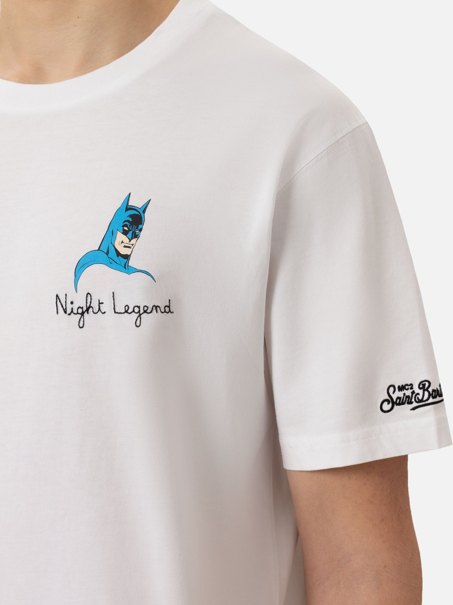 T-shirt Man in cotone con ricamo Night Legend | BATMAN SPECIAL EDITION