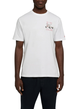 T-shirt Man in cotone con ricamo "Mi fai volare"