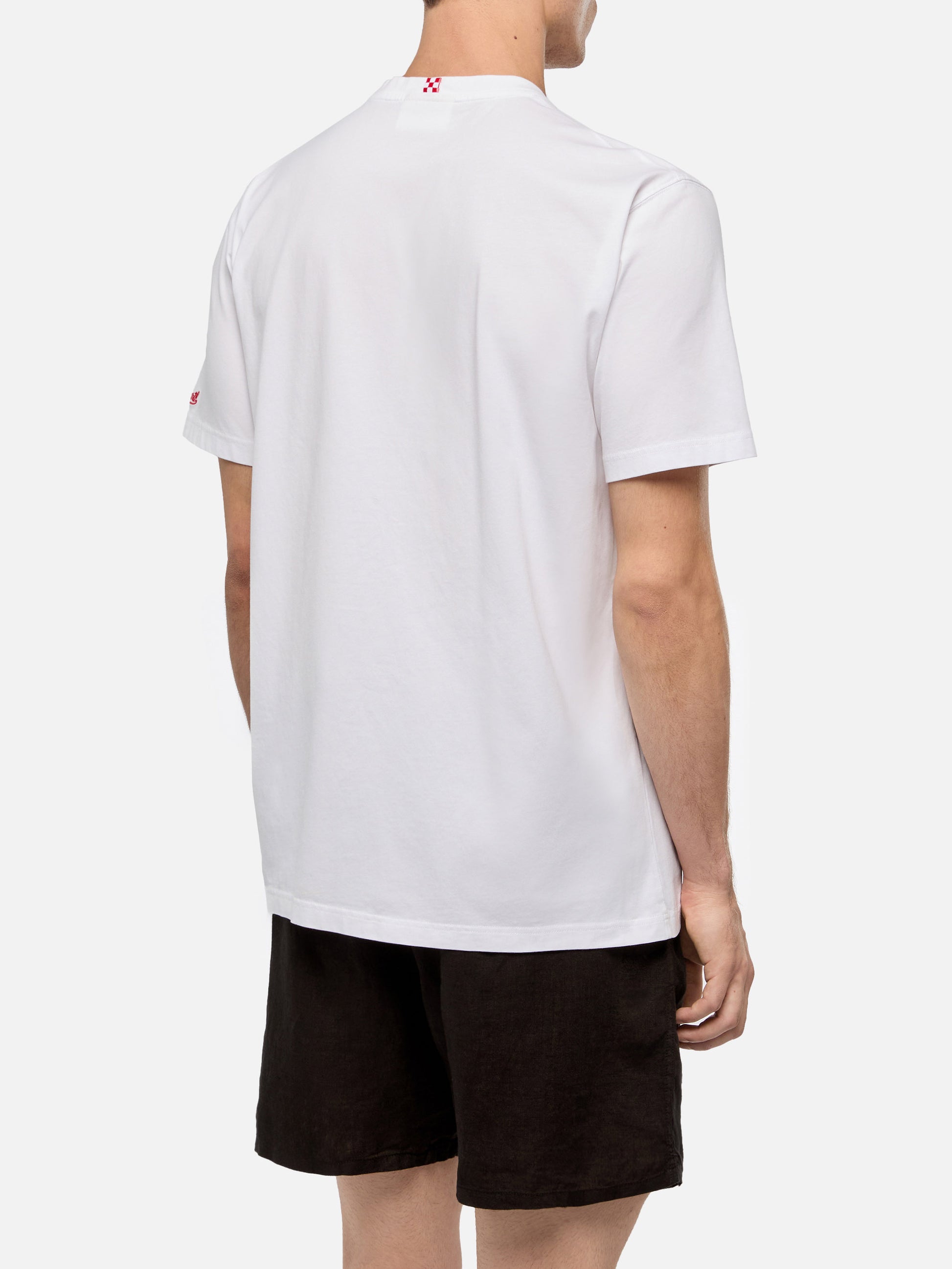 Cotton T-shirt with Ho molta classe embroidery and car print - MC2 Saint Barth