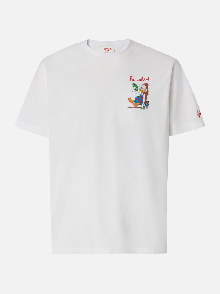 T-shirt Man in cotone con stampa zio Paperone e ricamo Fa Caldo | DISNEY® SPECIAL EDITION