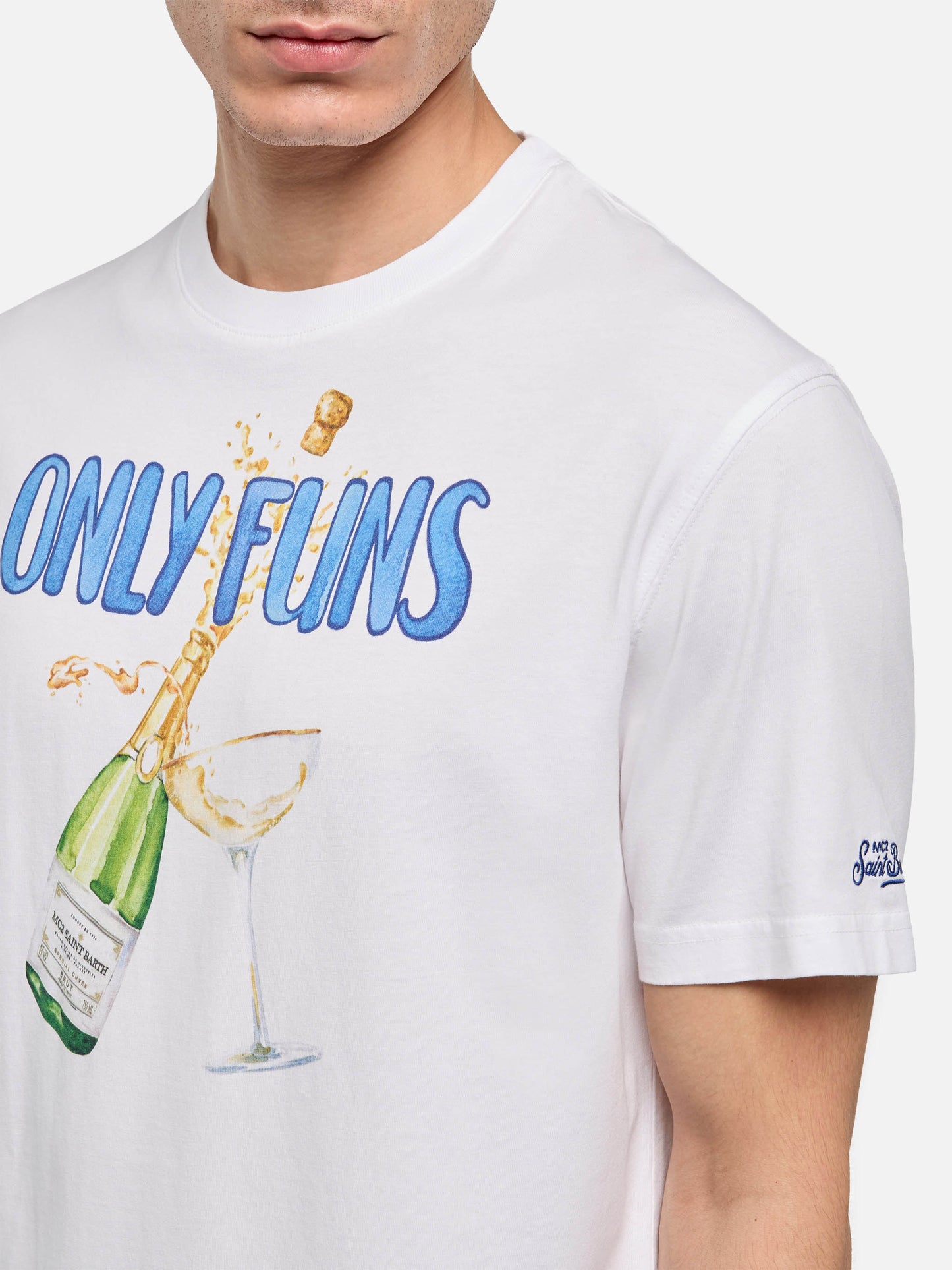 T-shirt Man in cotone con stampa "Only Funs"