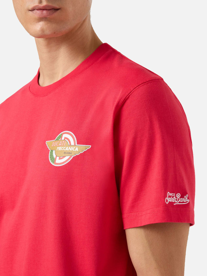 T-shirt in cotone con stampa logo Ducati Meccanica | DUCATI MOTORS® SPECIAL EDITION