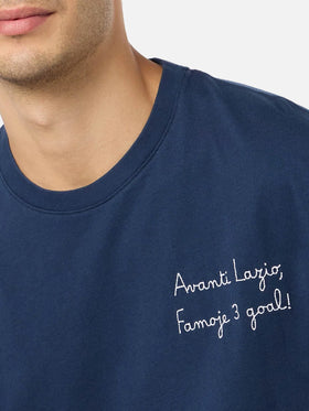 Man cotton t-shirt with Avanti Lazio, Famoje 3 Goal! embroidery | SS LAZIO SPECIAL EDITION