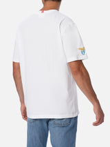 Man cotton t-shirt with Di Padre in Figlio embroidery | SS LAZIO SPECIAL EDITION