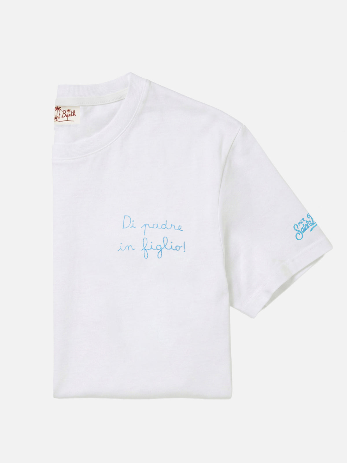 Camiseta de algodón con bordado Di Padre in Figlio | Edición Especial 