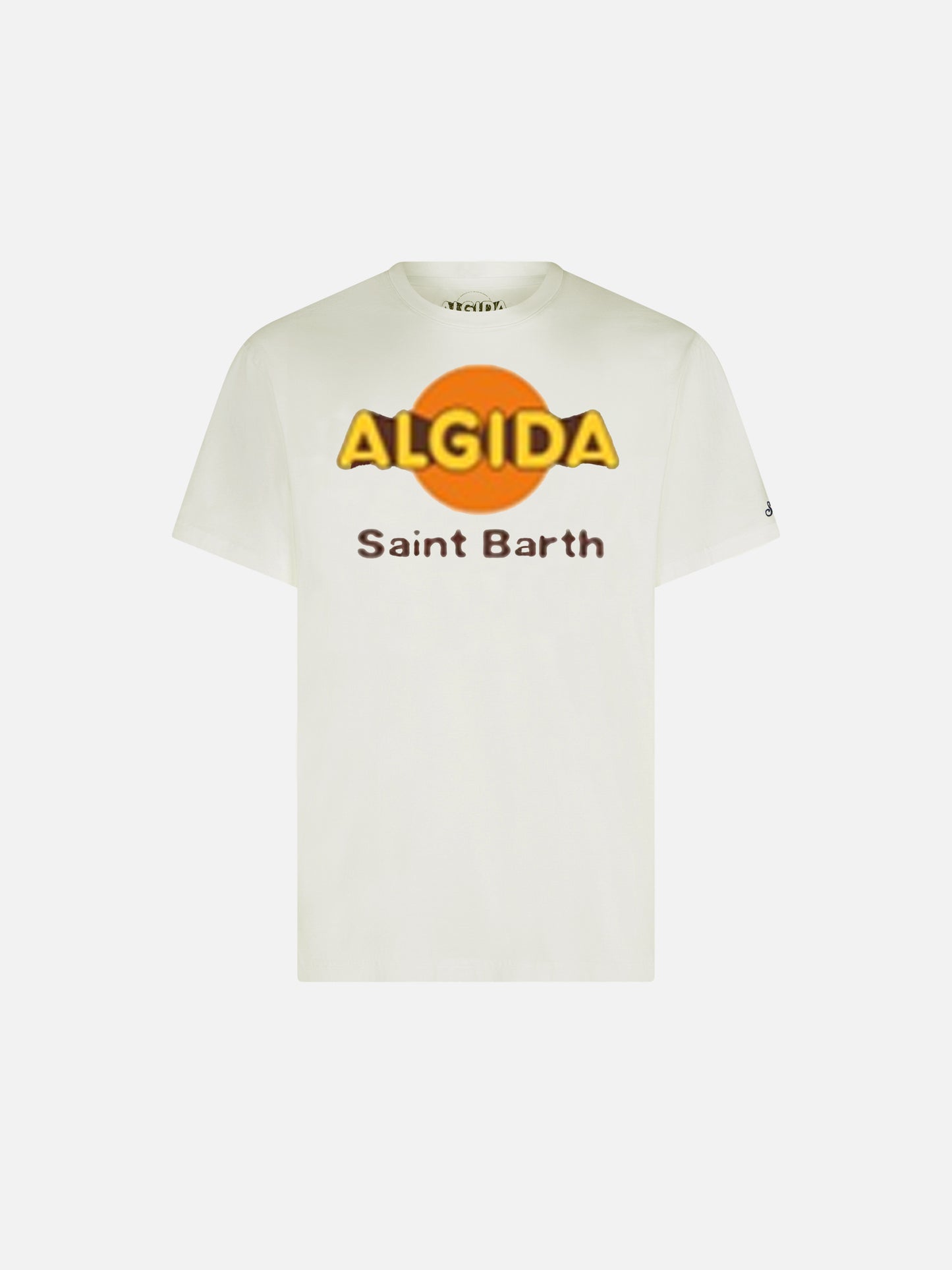 T-shirt da uomo in jersey di cotone a vestibilità classica Portofino con stampa del logo Algida | EDIZIONE SPECIALE ALGIDA