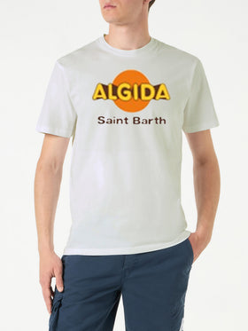 T-shirt da uomo in jersey di cotone a vestibilità classica Portofino con stampa del logo Algida | EDIZIONE SPECIALE ALGIDA