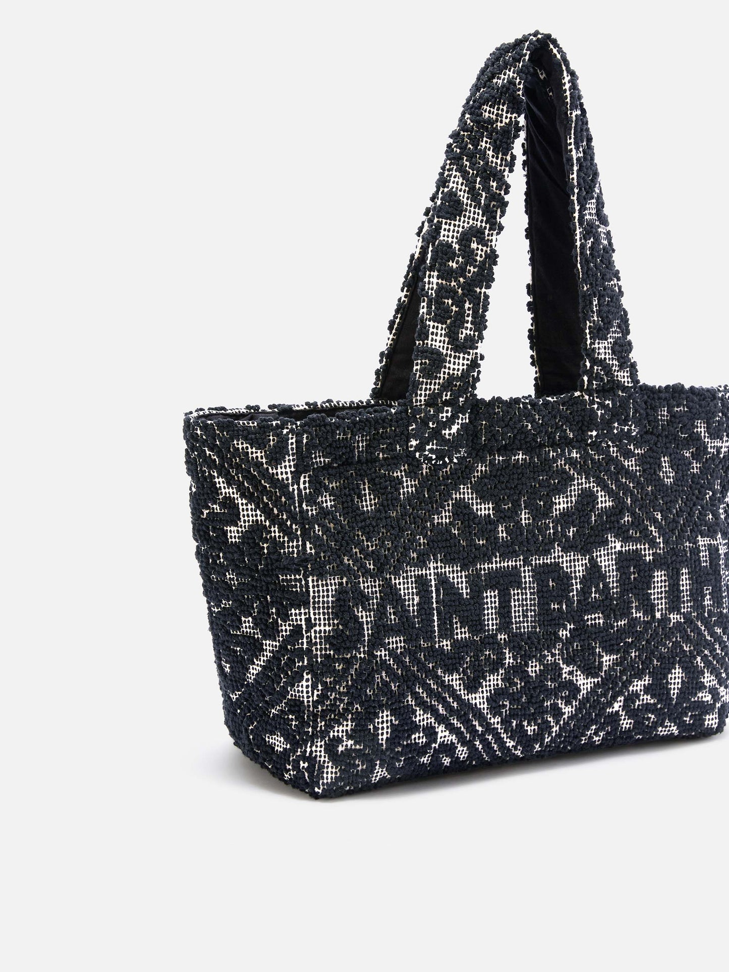 Black Tufting  cotton tote bag
