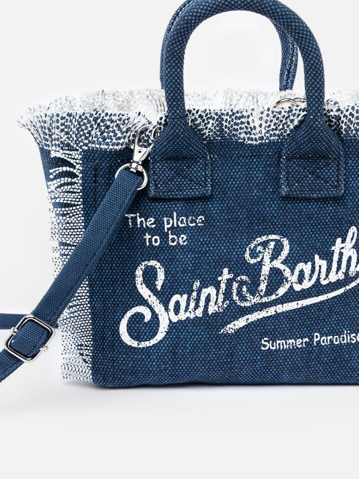 Indigo cotton canvas Mini Vanity bag