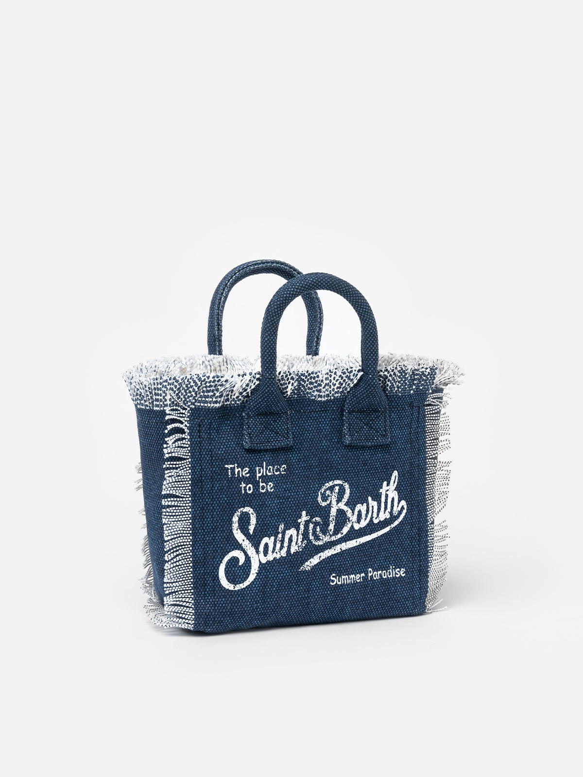 Indigo cotton canvas Mini Vanity bag
