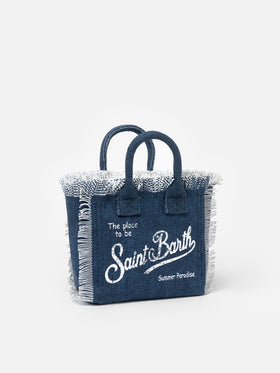 Indigo cotton canvas Mini Vanity bag