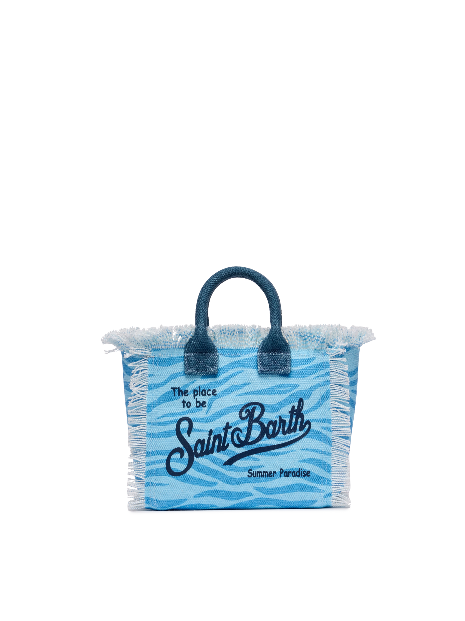 Cotton canvas Mini Vanity bag with zebra print - MC2 Saint Barth